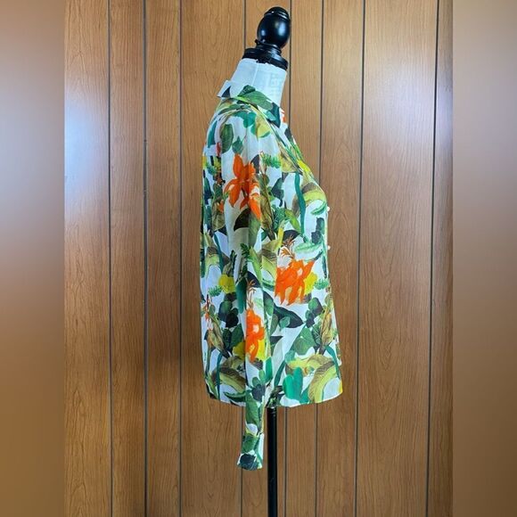 Alice + Olivia Silk Button-Down Shirt size S - Picture 8 of 15